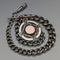 Circa 1923 British Antique Sterling Silver Albert Chain 56g Medal Fob