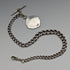 Circa 1923 British Antique Sterling Silver Albert Chain 56g Medal Fob