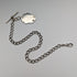 Circa 1884 British Antique Sterling Silver Albert Chain 37g Emblem Fob