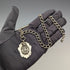 Circa 1884 British Antique Sterling Silver Albert Chain 37g Emblem Fob