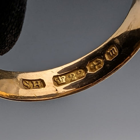 1896年 英国アンティーク ジュエリー K22ゴールドリング 指輪 SH