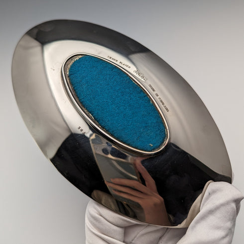 英國復古鍍銀松鼠裝飾橢圓形盤 Seba