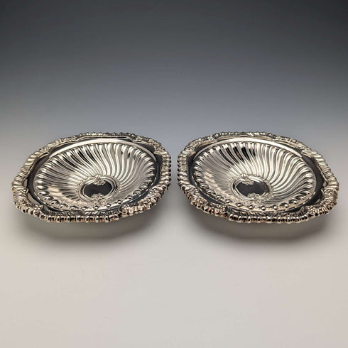 British Vintage Silver Plated Bowl Dish Pair