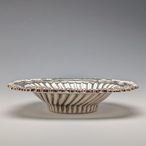 英國復古鍍銀碗碟一對