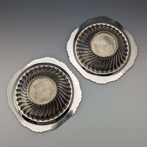 British Vintage Silver Plated Bowl Dish Pair