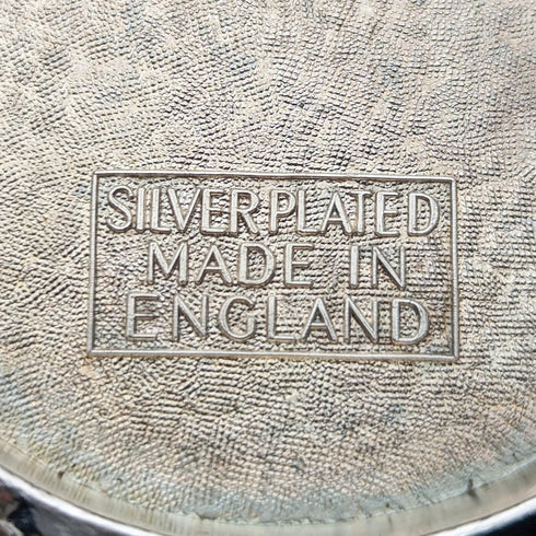 英國復古鍍銀碗碟一對