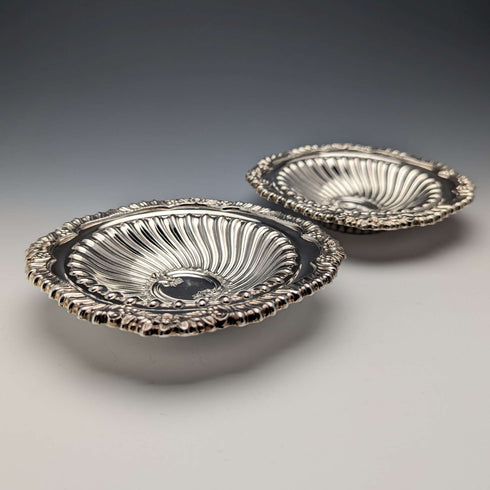British Vintage Silver Plated Bowl Dish Pair