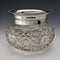 1929 British Vintage Cut Glass Bowl Sterling Silver Decor Arthur Willmore Pennington