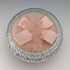 1929 British Vintage Cut Glass Powder Jar with Mirror Sterling Silver Lid Harrison & Hipwood
