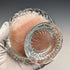 1929 British Vintage Cut Glass Powder Jar with Mirror Sterling Silver Lid Harrison & Hipwood