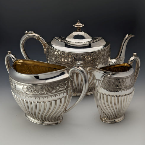 Circa 1913 British Antique Silver Plated Tea Set James Ballatyne & Sons