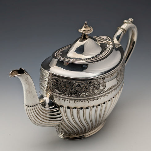 Circa 1913 British Antique Silver Plated Tea Set James Ballatyne & Sons