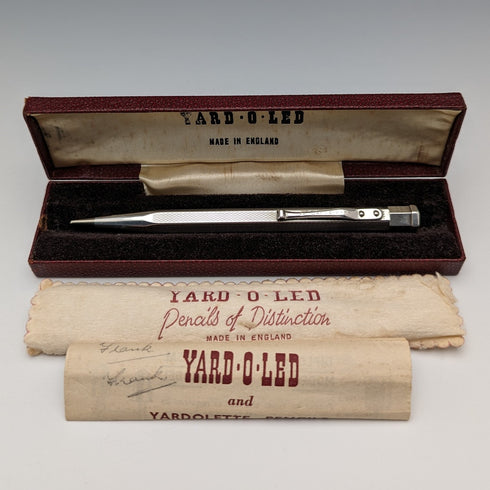 1960年 英国 ヤード・オ・レッド 純銀製 ヘキサゴン推進式ペンシル ケース入