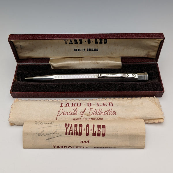 1960 British Yard O' Red Sterling Silver Hexagonal Pencil with Case