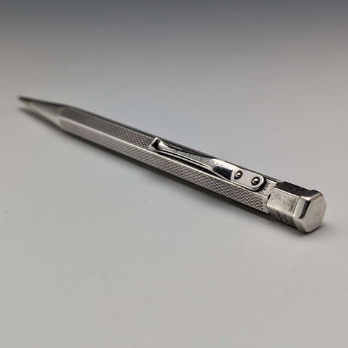 1960 British Yard O' Red Sterling Silver Hexagonal Pencil with Case