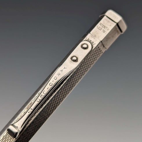 1960 British Yard O' Red Sterling Silver Hexagonal Pencil with Case