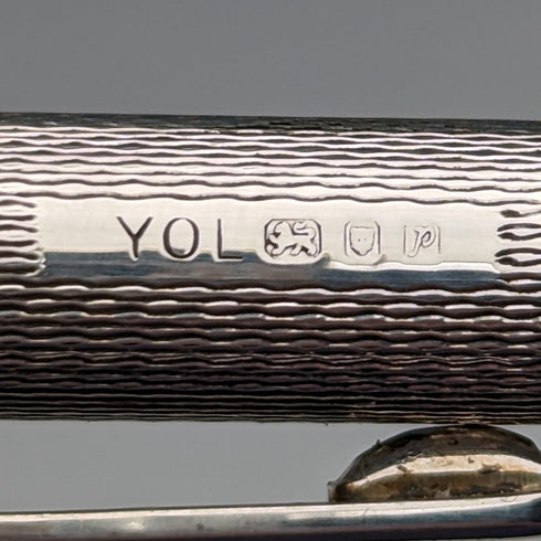 1970 British Yard O' Red Sterling Silver Propelled Pencil with Case