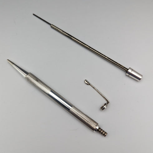 1970 British Yard O' Red Sterling Silver Propelled Pencil with Case