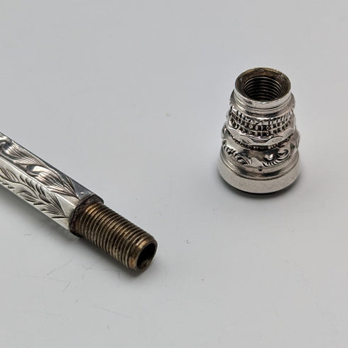 英国アンティーク シャープペンシル ブラッドストーン装飾 伸縮式84-108mm