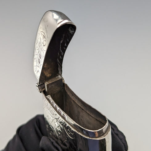 1911 British Antique Sterling Silver Vesta Case 27g Match Case William Adams