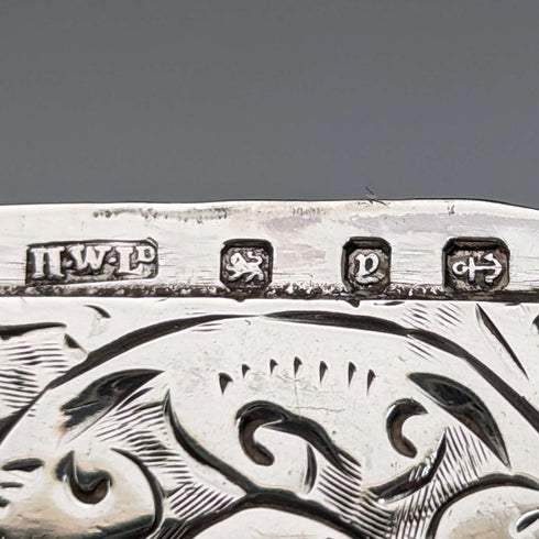 1898 British Antique Sterling Silver Vesta Case 25g Match Case Henry Williamson