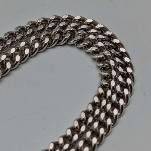 1897 British Antique Sterling Silver & Natural Stone Rotating Fob Sterling Silver Necklace