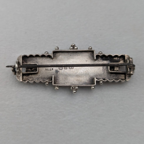 1895 年英國古董純銀花朵設計胸針 Adie & Lovekin