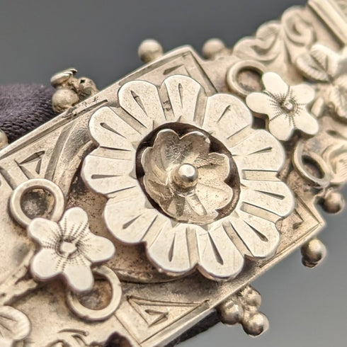 1895 年英國古董純銀花朵設計胸針 Adie & Lovekin