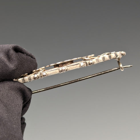 1895 年英國古董純銀花朵設計胸針 Adie & Lovekin