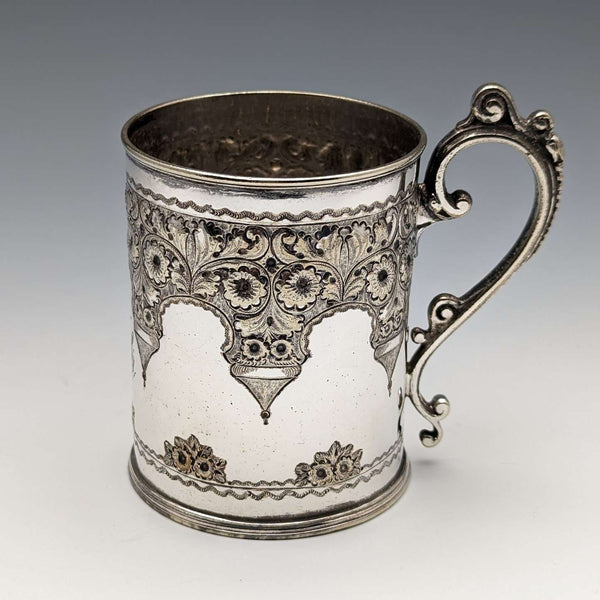 約 1870 年英國古董鍍銀馬克杯 Cooper Brothers