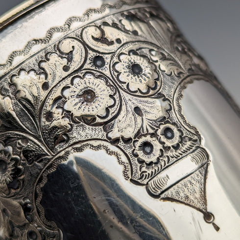 1870年頃 英国アンティーク シルバープレート製 マグカップ Cooper Brothers