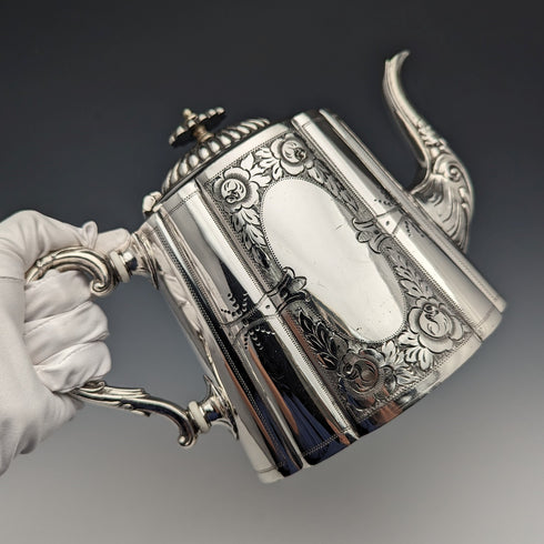 1900年頃 英国アンティーク シルバープレート製ティーポット George Wish