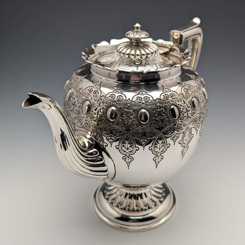 British Antique Victorian Silver Plated Tea Set