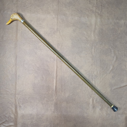 英国ヴィンテージ 紳士用ステッキ 樹脂製ダッグヘッドハンドル 91cm