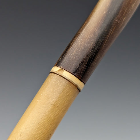 British Vintage Cane Cane Bent Handle Horn Shaft 90cm