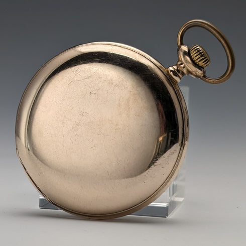 Circa 1923 Antique Longines pocket watch Gold plated hunter case Cal18.50 Good working condition