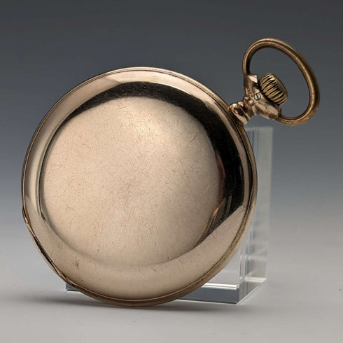 Circa 1923 Antique Longines pocket watch Gold plated hunter case Cal18.50 Good working condition