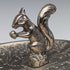 British Vintage Silver Plated Squirrel Decoration Oval Dish Seba