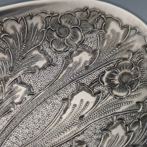 英国ヴィンテージ シルバープレート製 リス装飾 オーバルディッシュ Seba