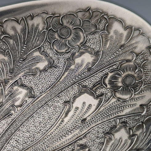 British Vintage Silver Plated Squirrel Decoration Oval Dish Seba