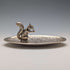 British Vintage Silver Plated Squirrel Decoration Oval Dish Seba