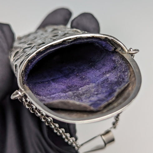 1901年 英国アンティーク 純銀製 シャトレーン メガネケース Hilliard and Thomason