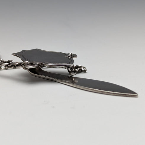 1901年 英国アンティーク 純銀製 シャトレーン メガネケース Hilliard and Thomason