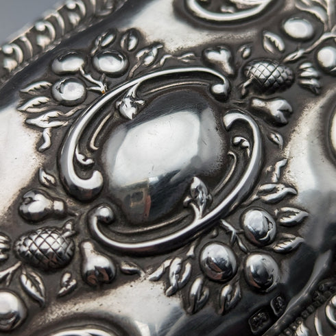 1905年 英国アンティーク 純銀製 ジュエリーボックス 202g Jones & Crompton