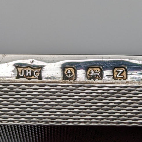 1949年 英国ヴィンテージ 純銀製 薔薇装飾 シガレットケース 101g JHC