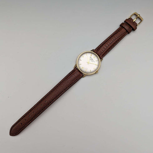 1970年 英国ヴィンテージ J.W.ベンソン K9金無垢ケース 紳士用腕時計 動作良好