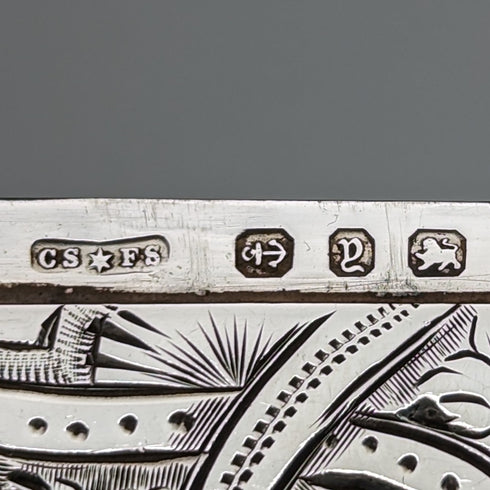 1898 年英國古董純銀卡包 75 克 Saunders and Shepherd