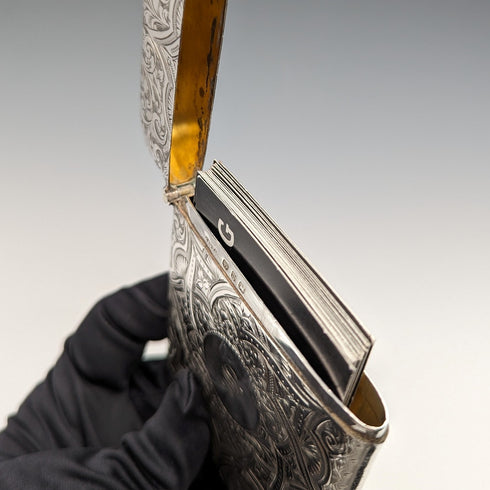 1898 年英國古董純銀卡包 75 克 Saunders and Shepherd