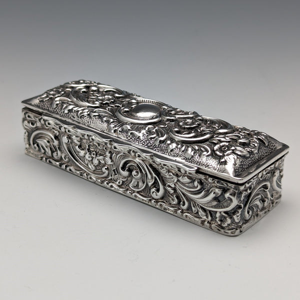 1901 British Antique Sterling Silver Box 71g George Nathan