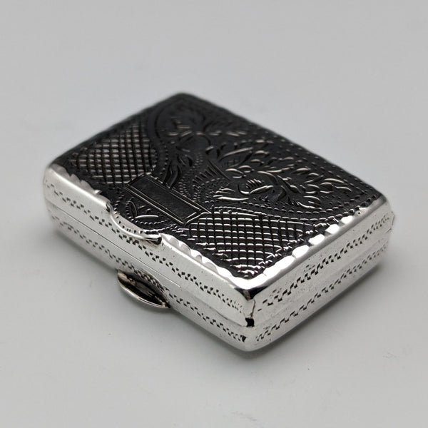 1832 British Antique Sterling Silver Vinaigrette with Sponge John Bettridge